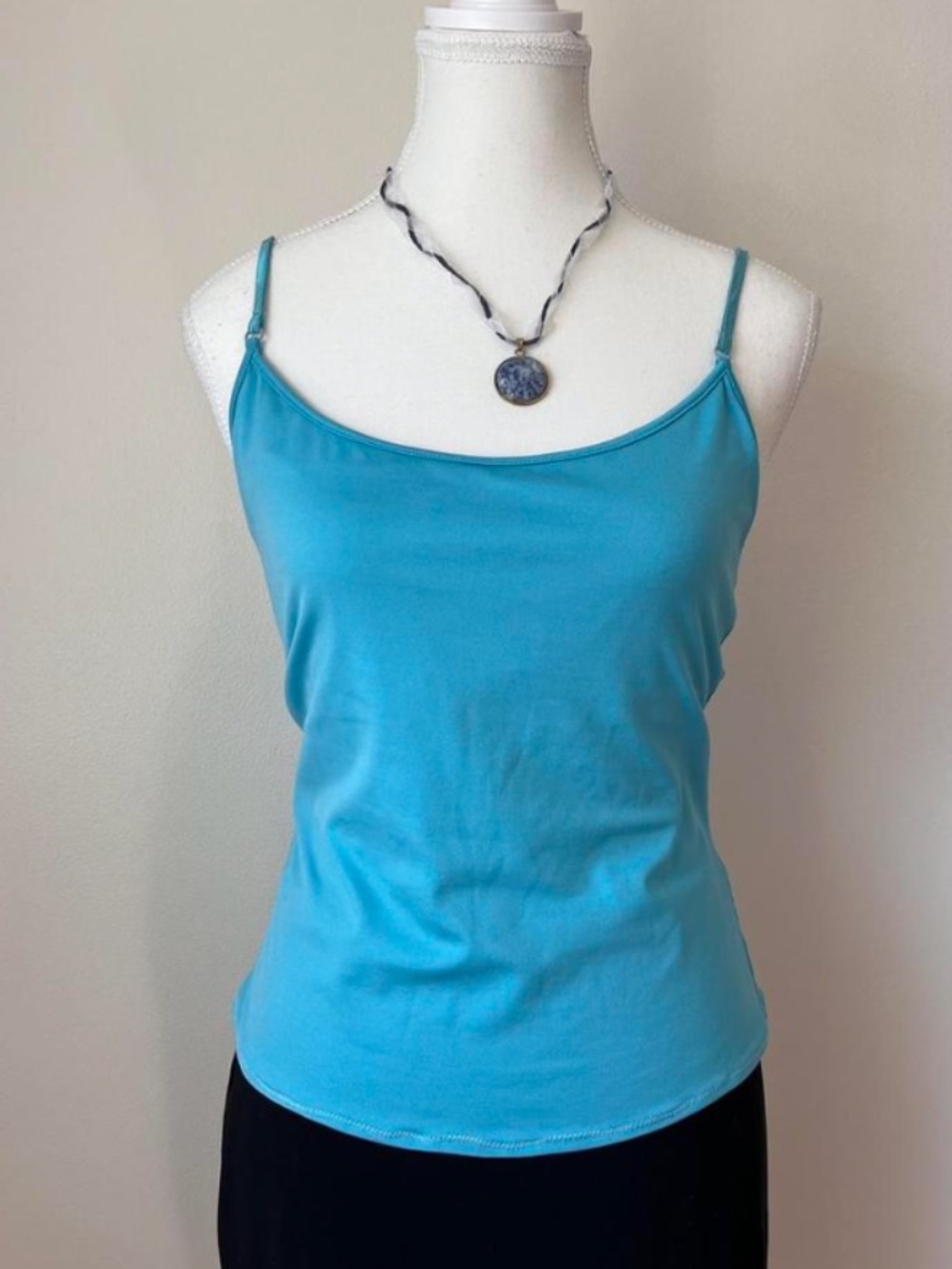 Vintage Cyan Cami Tank Top Medium